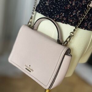Kate Spade New York Mini Top Handle Crossbody Bag Blush Pink Leather